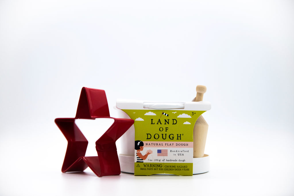 Land of Dough, Sand & Sails play dough with red star cookie cutter