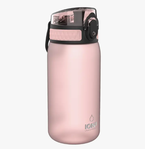 Ion8 Leak Proof Kids' Water Bottle, BPA Free (Light Pink)